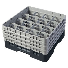 CAMBRO Cesta de lavado 16 comp. Negro