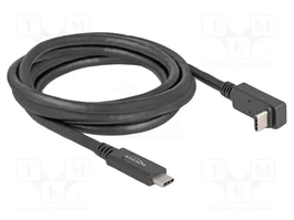 DeLOCK Cable USB Type-C a USB Type-C 2 m 4K PD 60 W Angular 80035