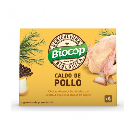 BIOCOP Caldo de Pollo BIO 6 cubitos