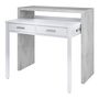 Forés/Arkit Consola Escritorio Extensible Multifunción con 2 Cajones Blanco/Gris 98.5x36x87.5 cm