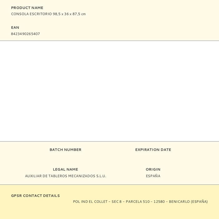 Forés/Arkit Consola Escritorio Extensible Multifunción con 2 Cajones Blanco/Gris 98.5x36x87.5 cm