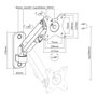 Maclean mc-458 soporte de pared para monitor 17-27'' mÁx. 7 kg, resorte de gas