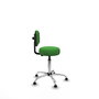 PIQUERAS Y CRESPO Silla Llanos giratoria verde con base cromada