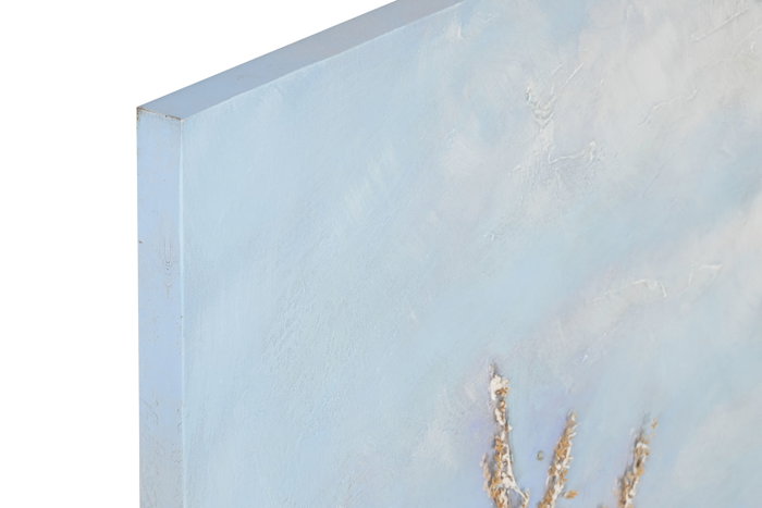 DKD Home Decor Cuadro Mediterraneo Faro Playa Multicolor Lienzo Abeto 140 x 3 x 70 cm (2 Unidades)