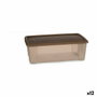 Caja de Almacenaje con Tapa Stefanplast Elegance Beige Plástico 5 L (12 Unidades)