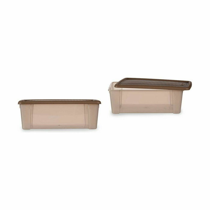Caja de Almacenaje con Tapa Stefanplast Elegance Beige Plástico 5 L (12 Unidades) Caja de Almacenaje con Tapa Stefanplast Elegance Beige Plástico 5 L (12 Unidades)