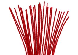 Innspiro Limpiapipas Chenilla Rojo 4mm x 30cm (50 unidades)