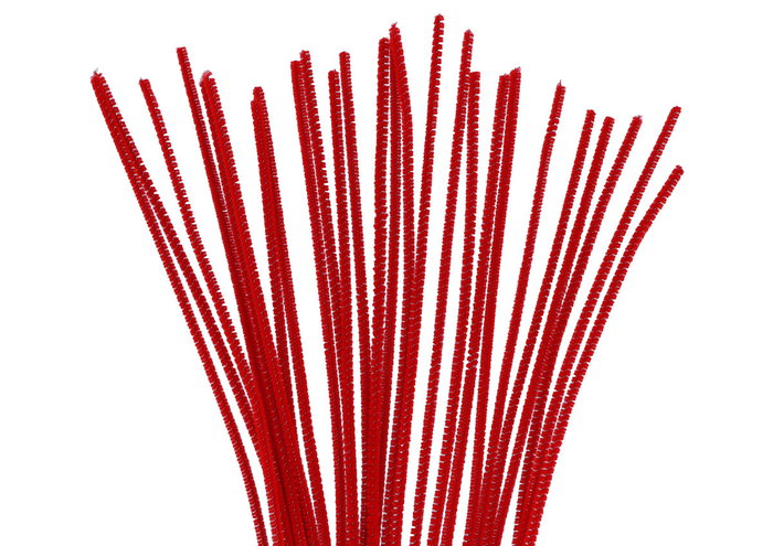 Innspiro Limpiapipas Chenilla Rojo 4mm x 30cm (50 unidades) Innspiro Limpiapipas Chenilla Rojo 4mm x 30cm (50 unidades)
