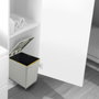 Emuca Contenedor de reciclaje para fijación inferior y extracción manual en mueble de cocina 1 x16litros y tapa automática, Plástico, Gris