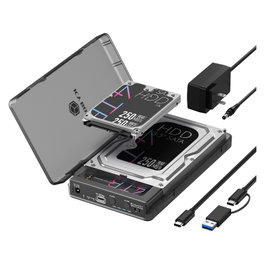 ICY BOX IB-3882MSCL-CU31 Estación de Clonación y Docking M.2 NVMe y SATA
