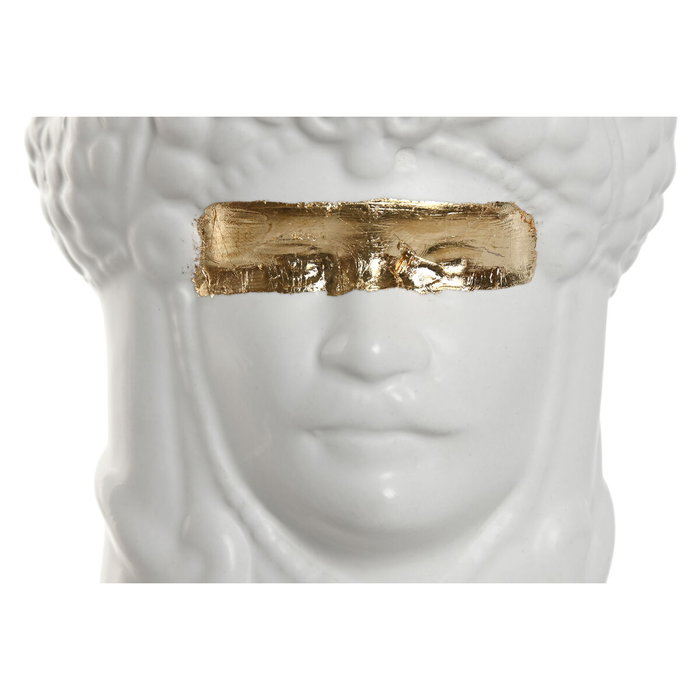 DKD Home Decor Macetero de Porcelana Cabeza Siciliana, Pack de 2