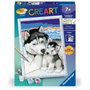 Ravensburger CreArt Kids Kit de pintura por números Besos de Husky (18 x 24 cm)