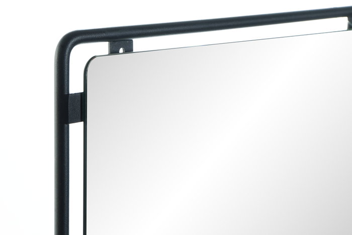 DKD Home Decor Espejo Loft Negro Metal 40 x 72 x 9 cm