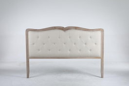 DKD Home Decor Cabecero de Cama Roble y Poliéster Beige 180x10x120 cm