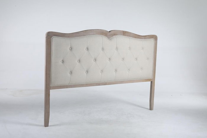 DKD Home Decor Cabecero de Cama Roble y Poliéster Beige 180x10x120 cm