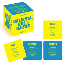 HELLOFUN! Juego Calienta Que Imita Español 4 Juegos en 1 +5 Años 96 Cartas