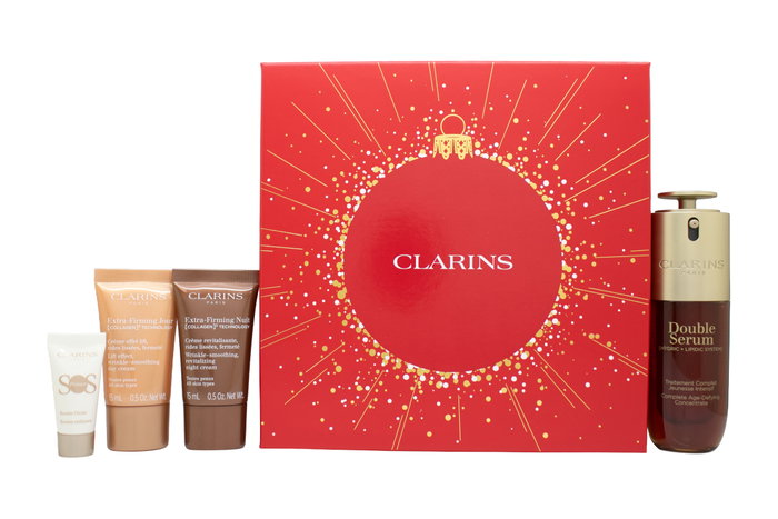 Clarins Double Serum Gift Set con Crema Extra Firming y SOS Primer Clarins Double Serum Gift Set con Crema Extra Firming y SOS Primer