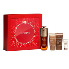 Set Clarins: Extra-Firming, Firming, Day, Cream, For Face, 15 ml + Extra-Firming, Collagen, Firming, Night, Cream, For Face, 15 ml + Double, Anti-Ageing, Serum, For Face, 50 ml + S.O.S., Moisturizing, Liquid Primer, 5 ml *Miniature