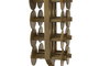 DKD Home Decor Lámpara de Sobremesa de Acero Patinado Mate Dorado y Negro