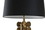 DKD Home Decor Lámpara de Sobremesa de Acero Patinado Mate Dorado y Negro