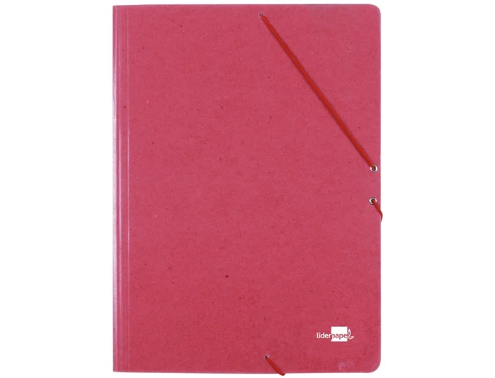 Carpeta Liderpapel Gomas Tres Solapas Cartón Prespán Folio Color Rojo Carpeta Liderpapel Gomas Tres Solapas Cartón Prespán Folio Color Rojo
