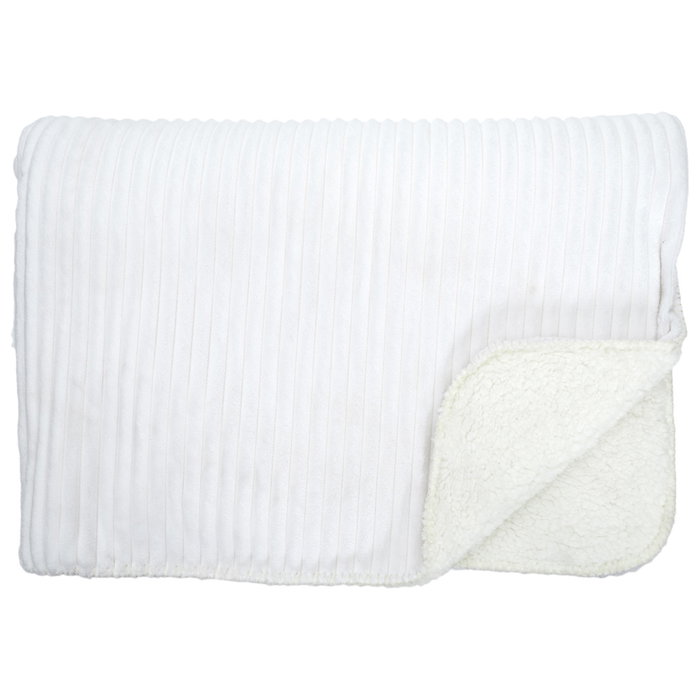 Home Deco Factory Manta Franela Crudo Poliéster 180x220 cm Colección Cocooning