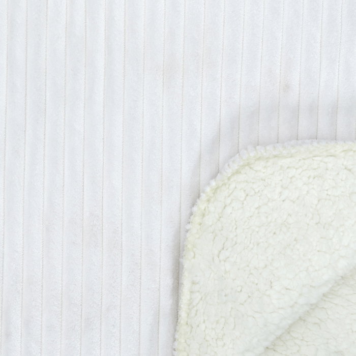 Home Deco Factory Manta Franela Crudo Poliéster 180x220 cm Colección Cocooning