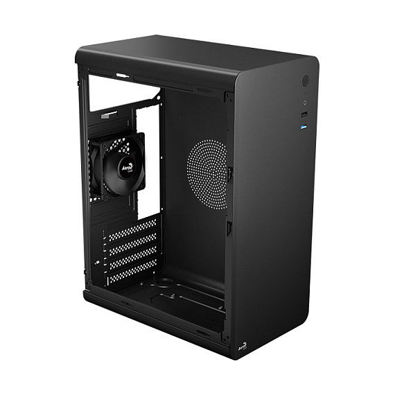 Aerocool CS-110 v1 Caja Mini Tower MicroATX/MiniITX Negra para PC Hogar/Oficina