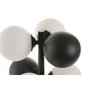 DKD Home Decor Lámpara de Sobremesa de Metal y Cristal con Bolas en Negro y Blanco