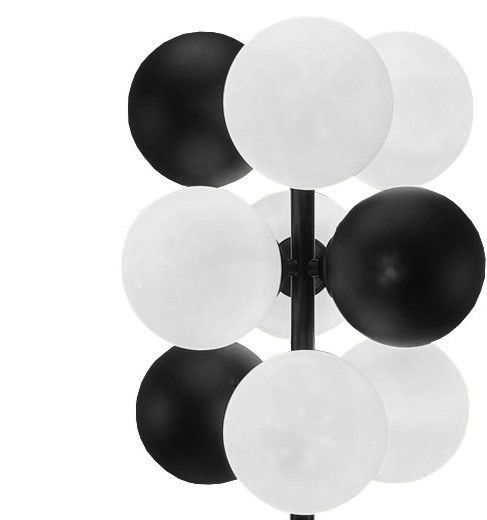 DKD Home Decor Lámpara Sobremesa Negro Blanco 24 x 68 x 24 cm