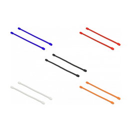 DeLOCK Set de 10 bridas reutilizables de silicona de 80 x 4 mm colores variados