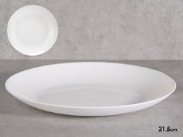 Vivalto Plato Postre Redondo de Opal, Blanco, 21.5 cm de Diámetro (Set de 24)