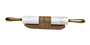 DKD Home Decor Rodillo Glam Blanco Dorado 45 x 5.5 x 8 cm Marmol Acacia Metal