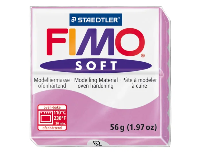 Staedtler Pasta de modelar Fimo Soft 57 gr Blanda y Suave Color Violeta Claro