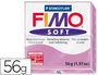 Staedtler Pasta de modelar Fimo Soft 57 gr Blanda y Suave Color Violeta Claro