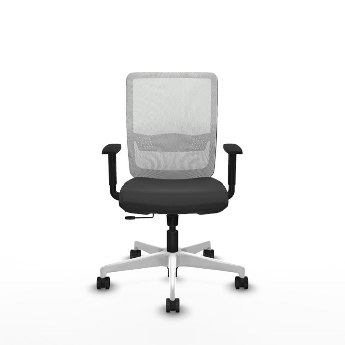 PIQUERAS Y CRESPO Silla de oficina Haches Gris oscuro y Blanco