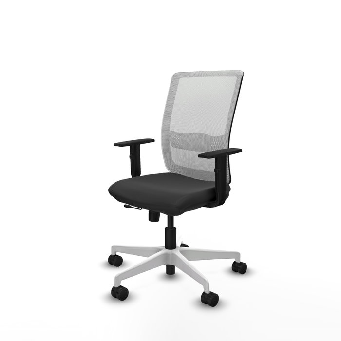 PIQUERAS Y CRESPO Silla de oficina Haches Gris oscuro y Blanco
