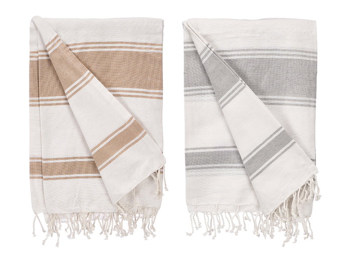 Giftdecor Multiusos de Tela a Rayas en Colores Beige, Gris y Blanco, Surtidos, 180 x 170 cm, 90% Algodón 10% Poliéster, GSM 175 (Set de 12) Giftdecor Multiusos de Tela a Rayas en Colores Beige, Gris y Blanco, Surtidos, 180 x 170 cm, 90% Algodón 10% Poliéster, GSM 175 (Set de 12)