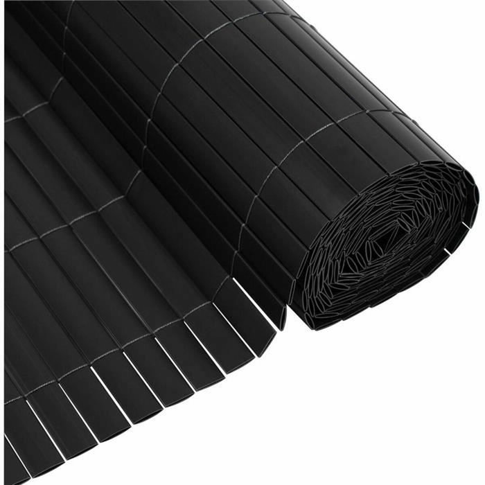 Nature Pantalla de caña de PVC de doble cara Antracita 1 x 3 m Nature Pantalla de caña de PVC de doble cara Antracita 1 x 3 m
