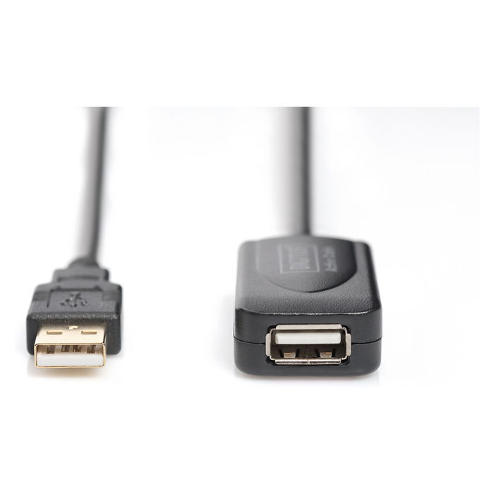 Digitus Cable Extensión USB 2.0 Tipo A Macho/Hembra 5m Negro