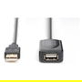 Digitus Cable Extensión USB 2.0 Tipo A Macho/Hembra 5m Negro