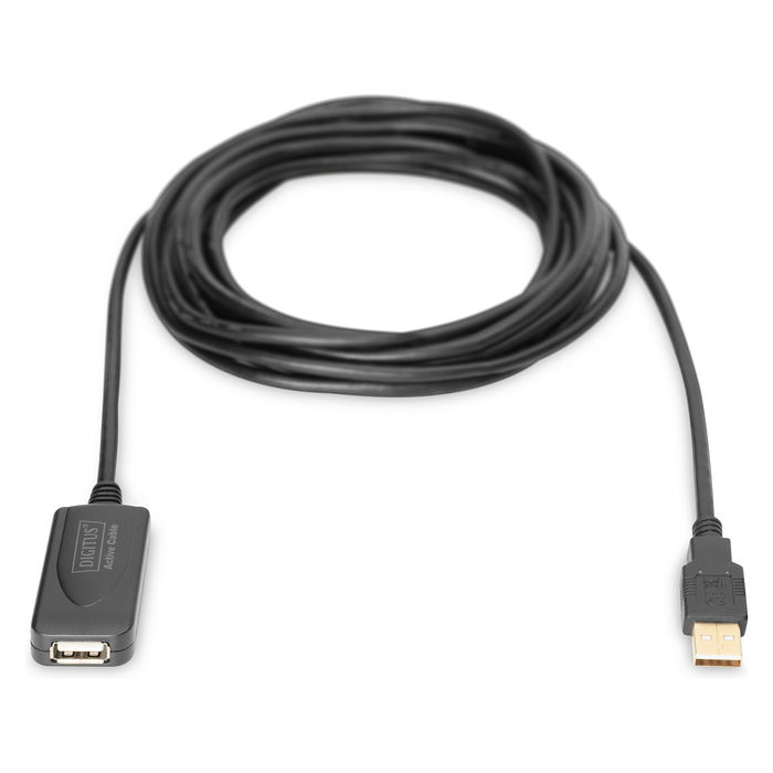 Digitus Cable Extensión USB 2.0 Tipo A Macho/Hembra 5m Negro
