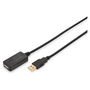 Digitus Cable Extensión USB 2.0 Tipo A Macho/Hembra 5m Negro