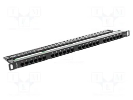 Lanberg Patch Panel 24 puertos categoría 5e UTP negro 0.5U 19 pulgadas