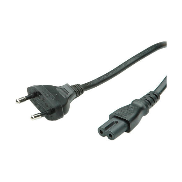 Stromkabel 2 Polig 1,8 m Negro, C7 Acoplador, Cable de Alimentación, 1,8 m Largo Stromkabel 2 Polig 1,8 m Negro, C7 Acoplador, Cable de Alimentación, 1,8 m Largo