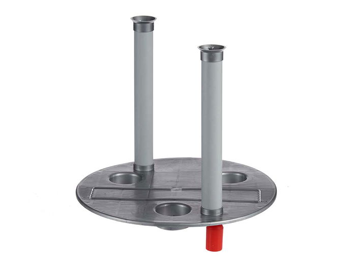 Ibergarden Maceta Plástico con Reserva de Agua 38 cm Plata (Set de 2)