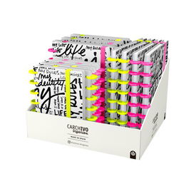 Bloc Carchivo Ingeniox Edit My Life Tapa Pp Surtido Expositor De 16 (10X A5 Cd.5X5 + 6 Mini Dots)