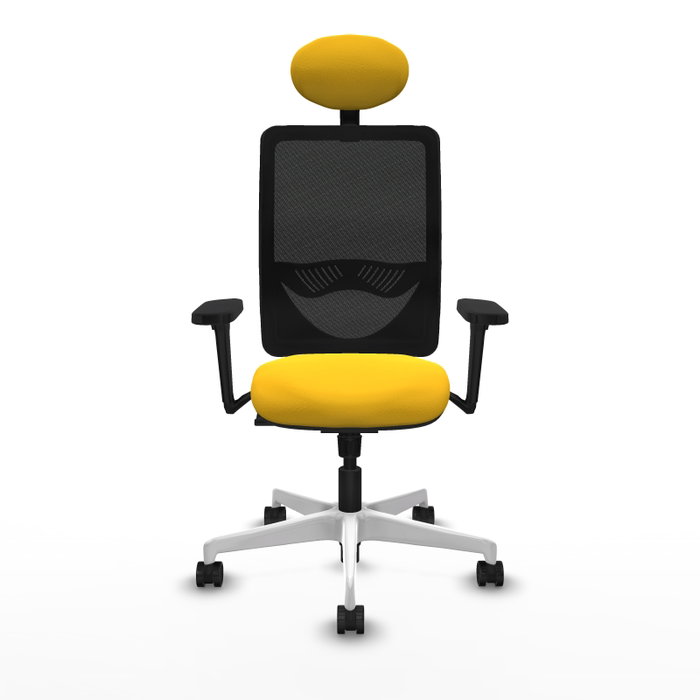 PIQUERAS Y CRESPO Silla de oficina Zulema con mecanismo Sincro, Amarillo y Negro