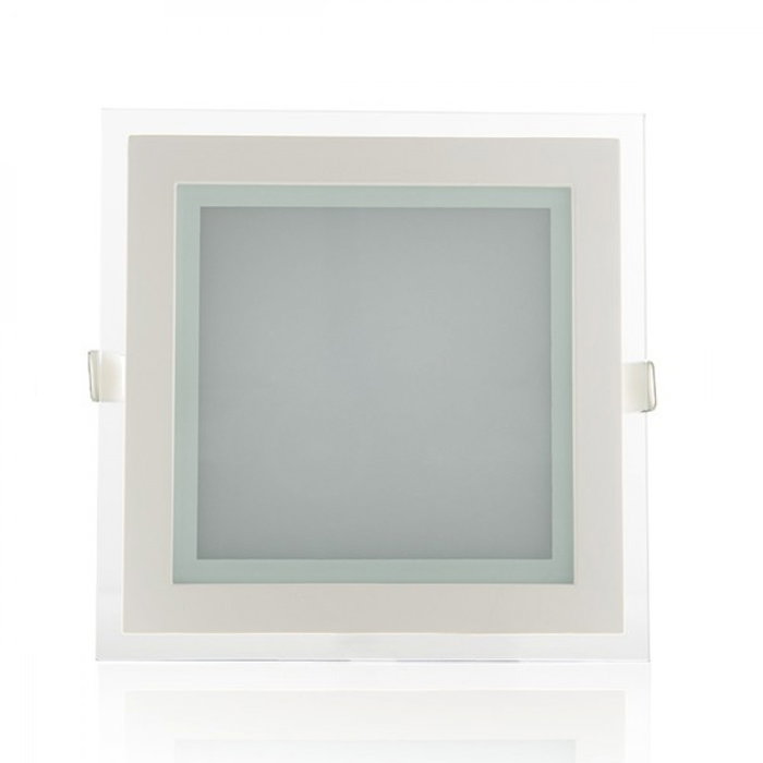 Greenice Foco Downlight LED 15W Blanco Frío Cuadrado Cristal