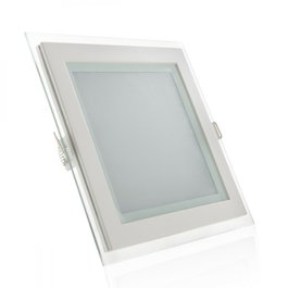 Greenice Foco Downlight LED 15W Blanco Frío Cuadrado Cristal